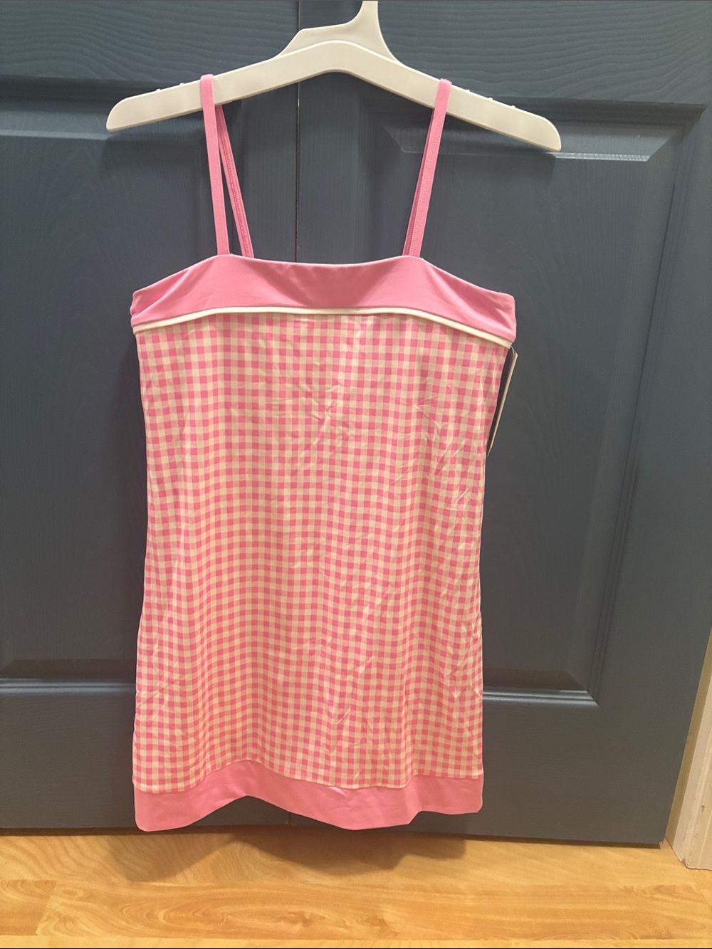 Target Pink Gingham Slip Dress with Satin Accents